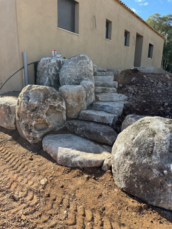 Escalier en marches paysagères