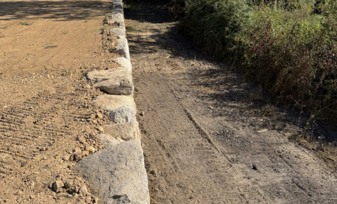 Réalisation d’un enrochement de soutènement pour création d’une plateforme – Lecci, Porto-Vecchio, D.T.P